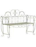 Banc de jardin 2 places en Fer forgé Vert vieilli Austyn