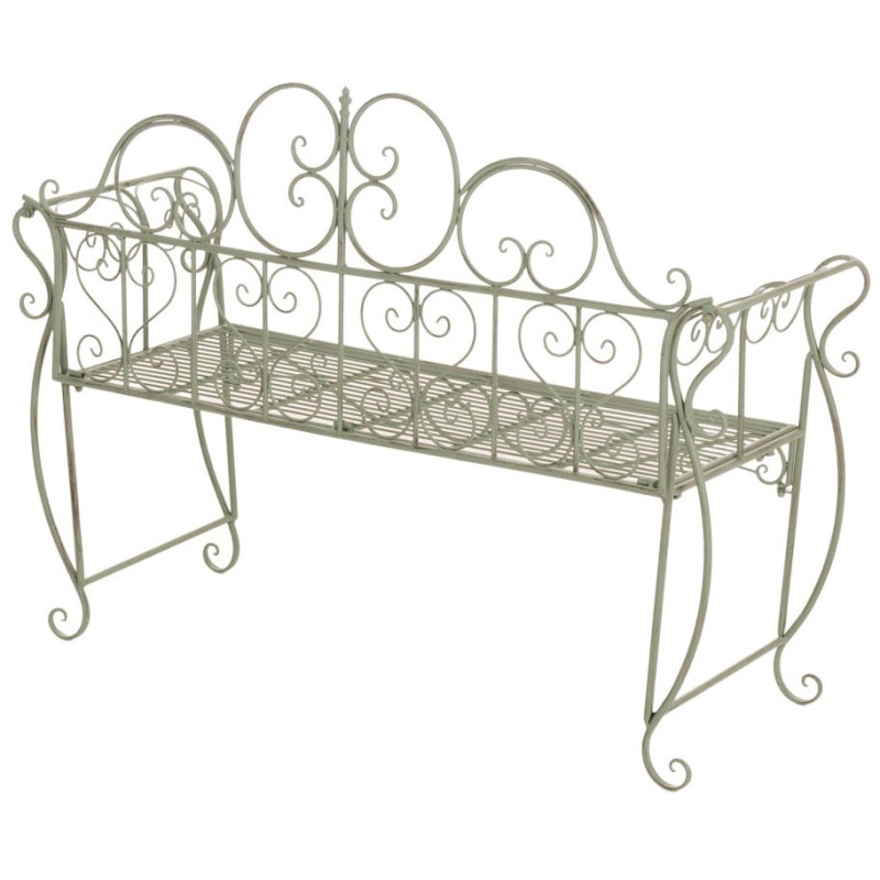 Banc de jardin 2 places en Fer forgé Vert vieilli Austyn - 4