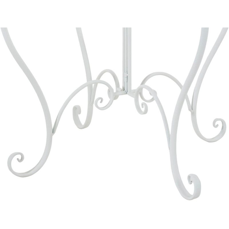 Table pour terrasse Ronde 2 personnes en Fer forgé Blanc Irena - 5