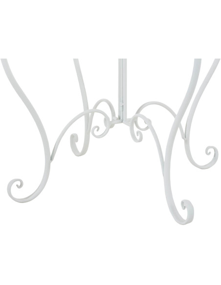 Table pour terrasse Ronde 2 personnes en Fer forgé Blanc Irena - 5