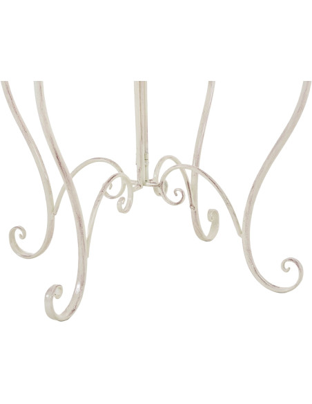 Table pour terrasse Ronde 2 personnes en Fer forgé Crème vieilli Irena - 5