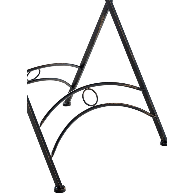 Table pour terrasse Ronde 2 personnes en Fer forgé Bronze Heloise - 7