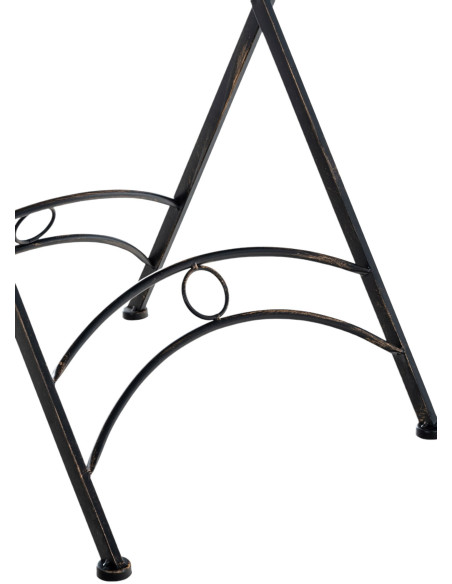 Table pour terrasse Ronde 2 personnes en Fer forgé Bronze Heloise - 7