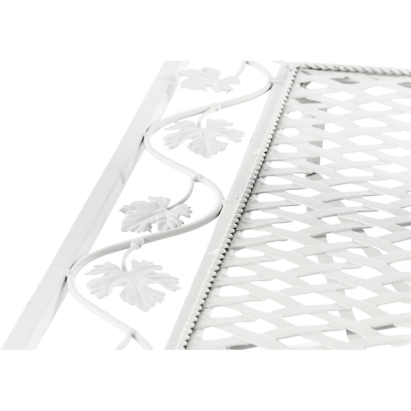 Table pour terrasse Carrée 2 personnes en Fer forgé Blanc Marilee - 4