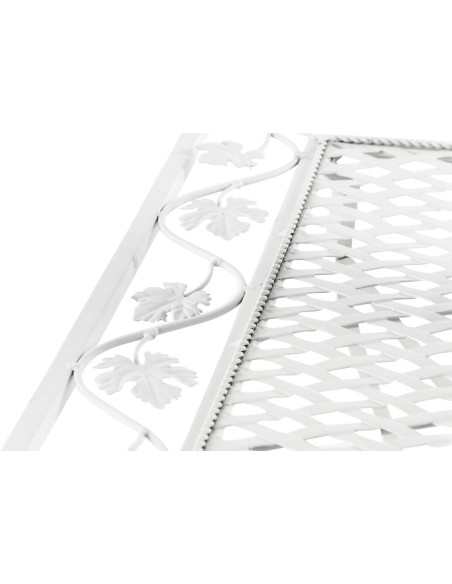 Table pour terrasse Carrée 2 personnes en Fer forgé Blanc Marilee - 4