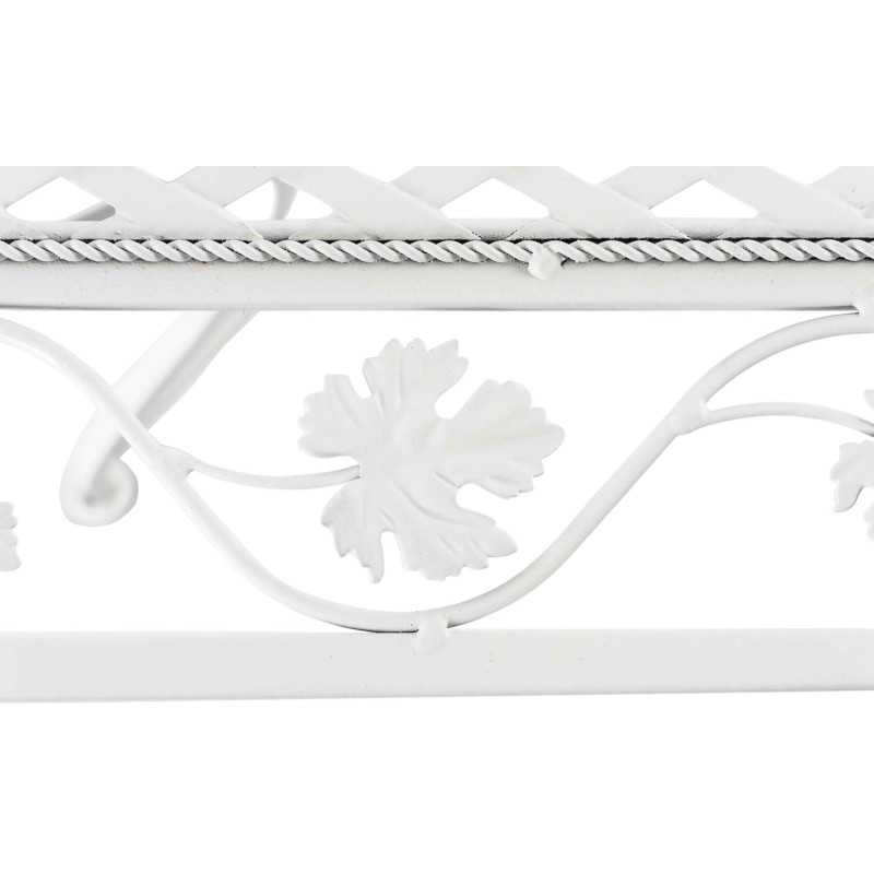 Table pour terrasse Carrée 2 personnes en Fer forgé Blanc Marilee - 5