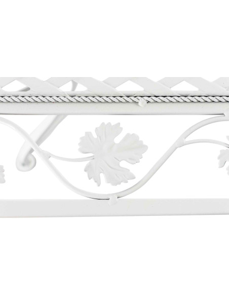 Table pour terrasse Carrée 2 personnes en Fer forgé Blanc Marilee - 5