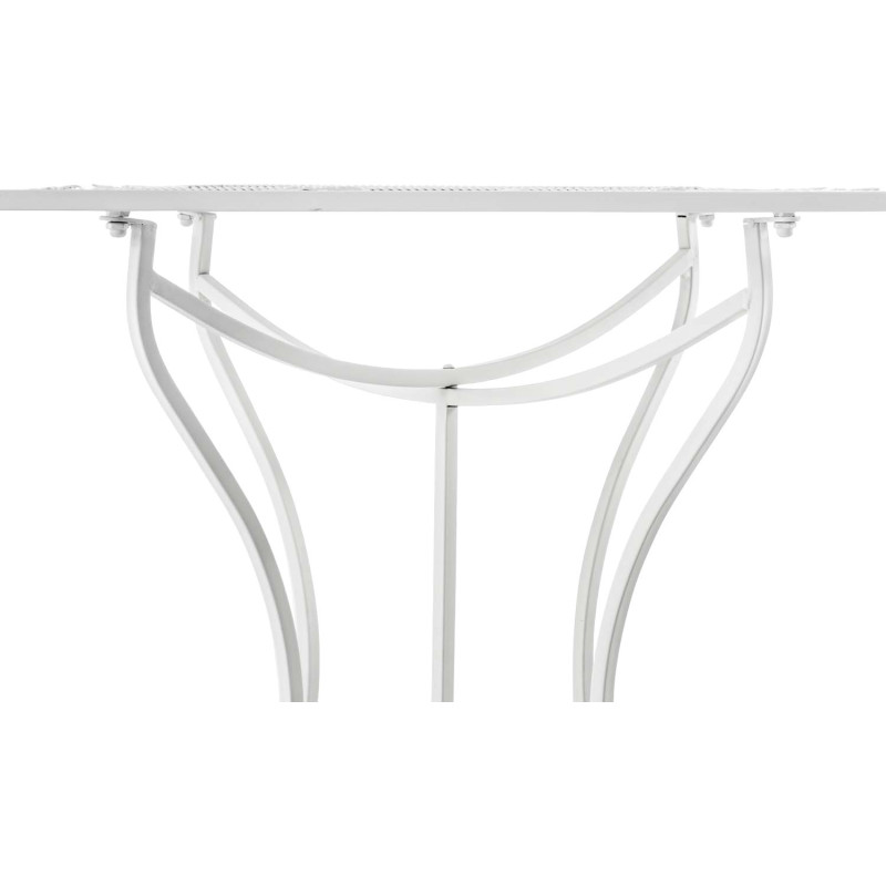 Table pour terrasse Carrée 2 personnes en Fer forgé Blanc Marilee - 6
