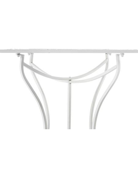 Table pour terrasse Carrée 2 personnes en Fer forgé Blanc Marilee - 6