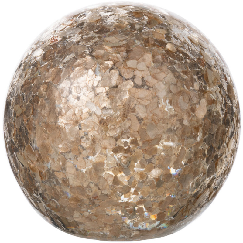 Sulfure Ronde Confettis Party en Verre Doré 8 cm - 1