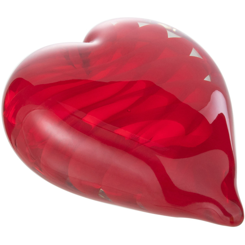 Presse papier original couché Coeur rouge en verre | Histoires Singulières - 2