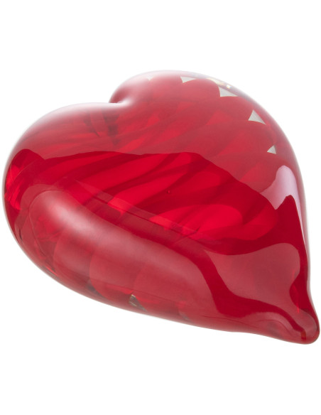 Presse papier original couché Coeur rouge en verre | Histoires Singulières - 2
