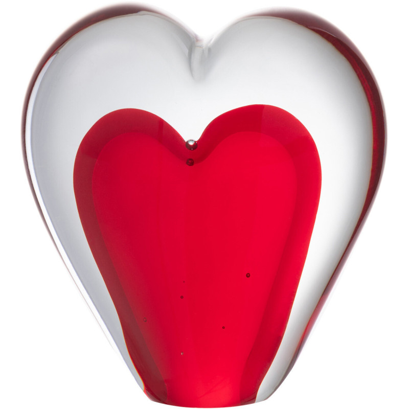 Sulfure Originale Coeur Roméo en Verre Rouge 10 cm - 1