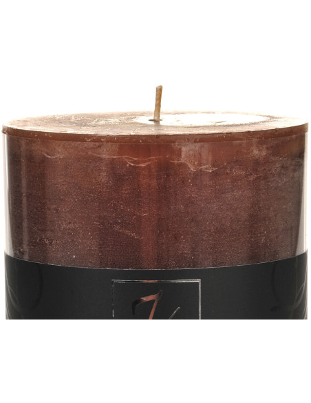 Bougie Cylindrique XXL Marron J-Line en Cire 120 heures Hauteur 15 cm - 3