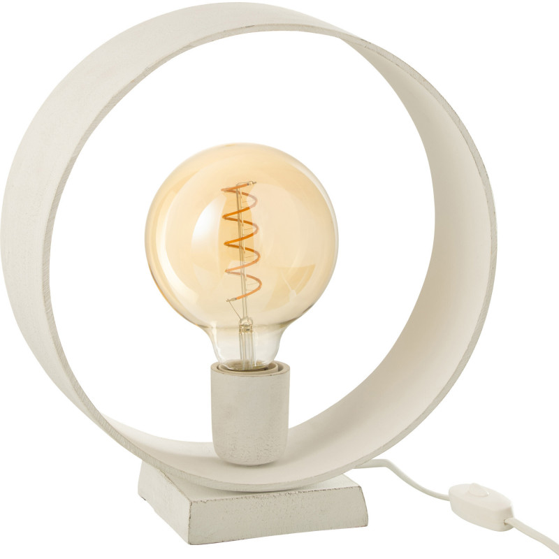 Lampe à poser Cercle Dawn en Métal Blanc Mat - 1