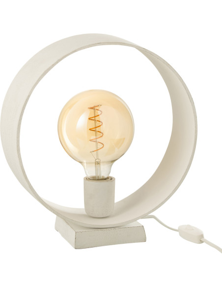 Lampe à poser Cercle Dawn en Métal Blanc Mat - 1