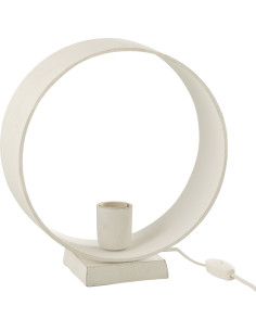 Lampe à poser Cercle Dawn en Métal Blanc Mat - 1 2