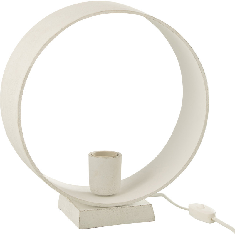 Lampe à poser Cercle Dawn en Métal Blanc Mat - 2