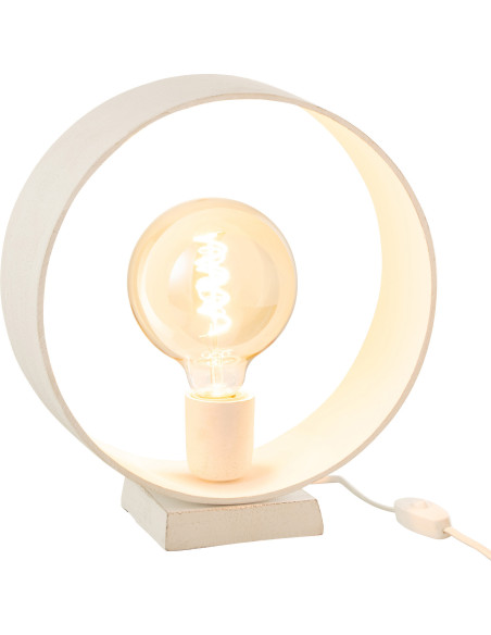 Lampe à poser Cercle Dawn en Métal Blanc Mat - 3