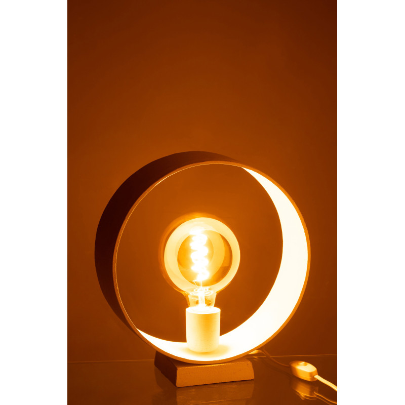 Lampe à poser Cercle Dawn en Métal Blanc Mat - 4