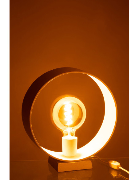 Lampe à poser Cercle Dawn en Métal Blanc Mat - 4