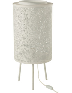 Lampe à poser sur trépied Leilani en Métal Blanc - 1