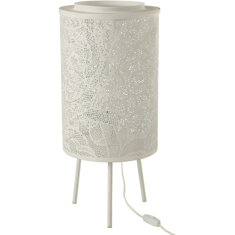 Lampe à poser sur trépied Leilani en Métal Blanc - 1