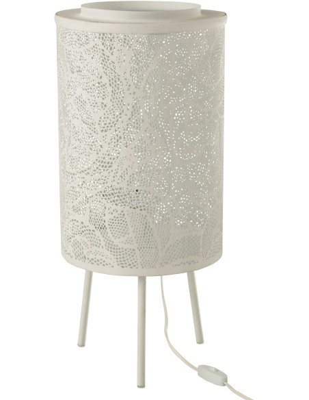Lampe à poser sur trépied Leilani en Métal Blanc - 1