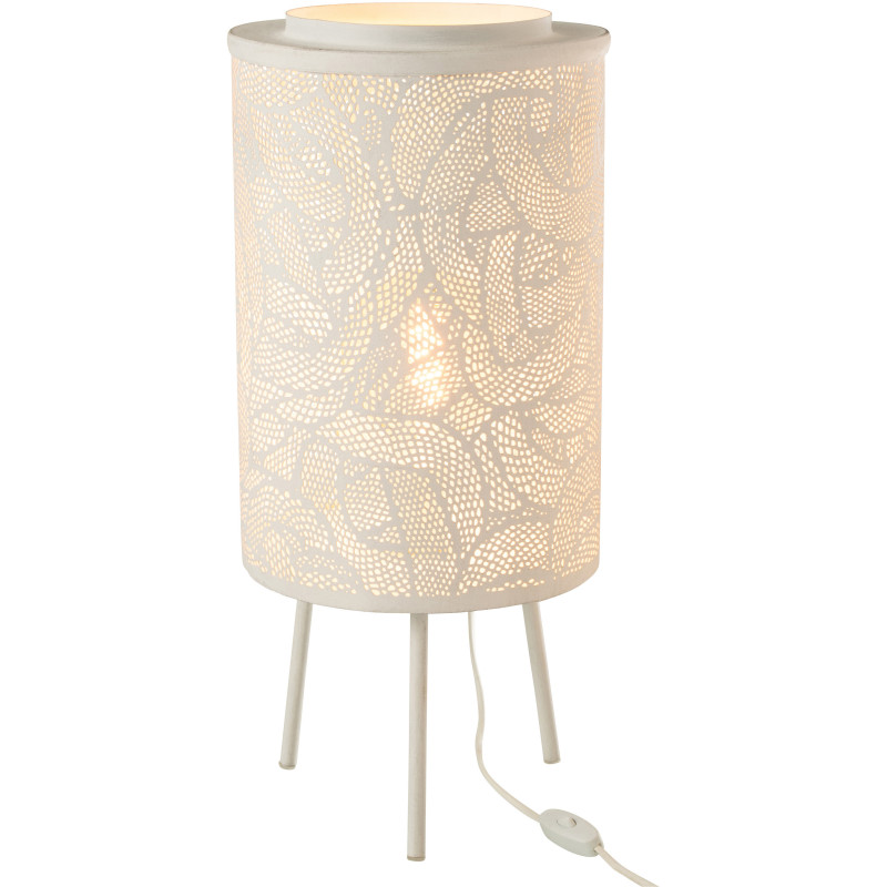 Lampe à poser sur trépied Leilani en Métal Blanc - 2