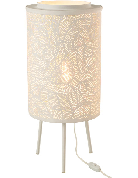 Lampe à poser sur trépied Leilani en Métal Blanc - 2