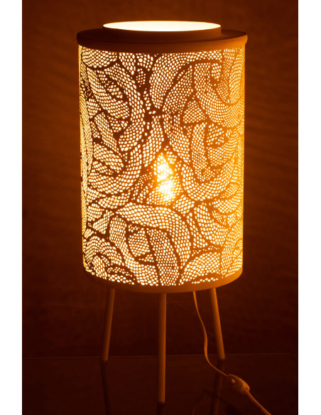 Lampe à poser sur trépied Leilani en Métal Blanc - 3