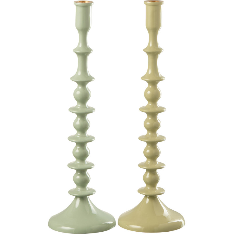 Bougeoir sur pied Hompi Hauteur 40 cm en Métal Vert - 1