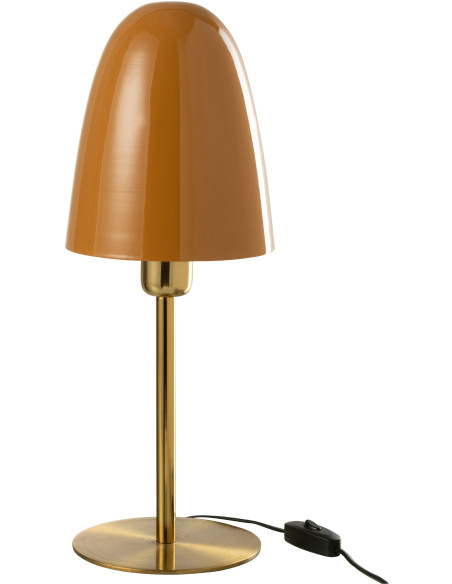 Lampe à poser design Champignon Nora en Métal Ocre Doré - 1