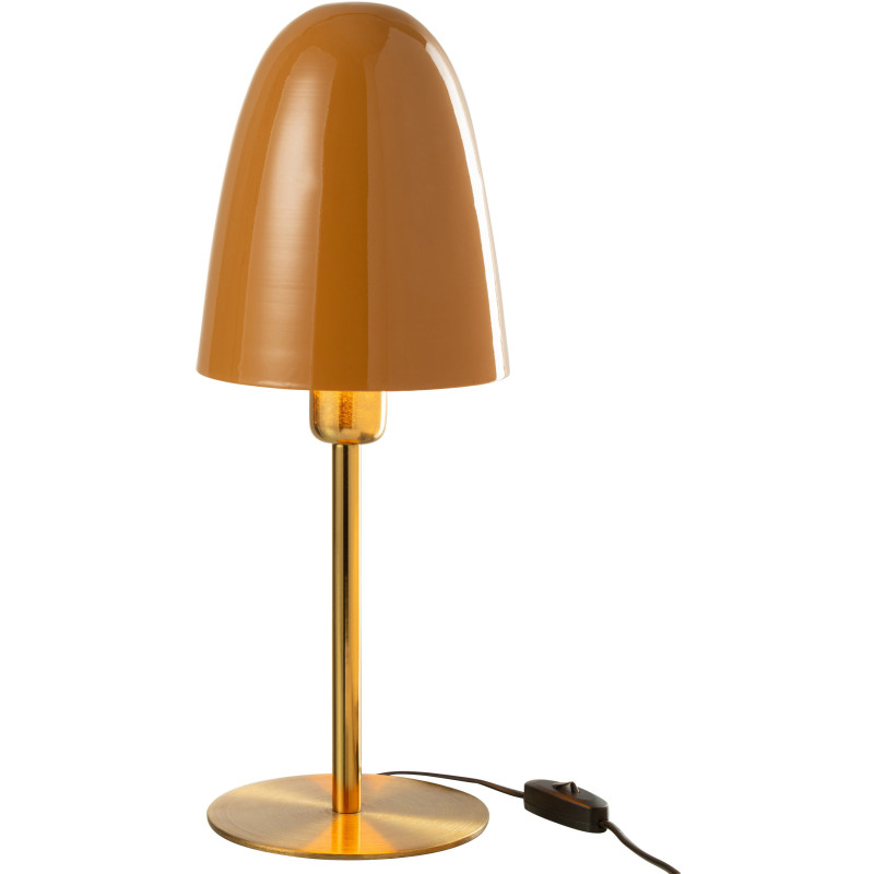Lampe à poser design Champignon Nora en Métal Ocre Doré - 2