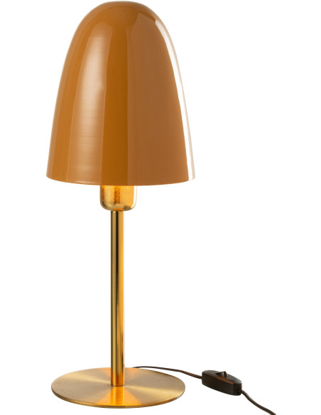 Lampe à poser design Champignon Nora en Métal Ocre Doré - 2