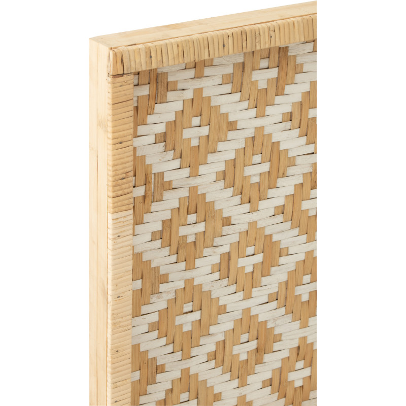 Plateau Carré de service Sven en Bambou Naturel Bois Blanc J-Line - 2