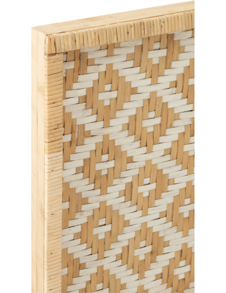 Plateau Carré de service Sven en Bambou Naturel Bois Blanc J-Line - 2