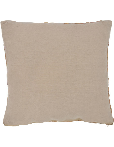 Coussin Carré Volina 45x45 en Jacinthe d'eau Naturel Polyester Beige Motif tressé - 3