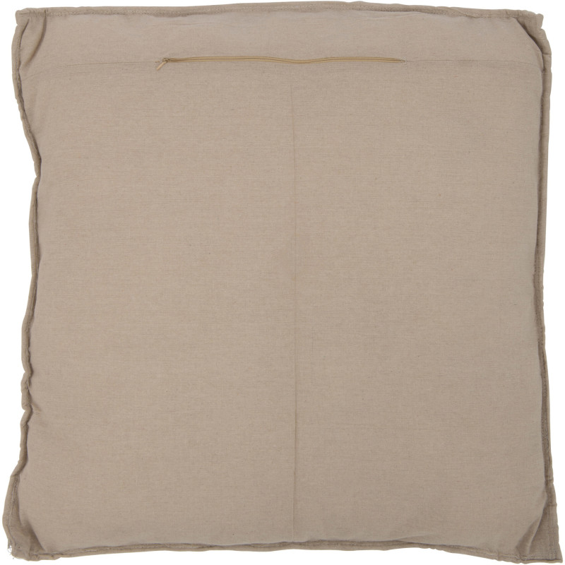Coussin XL Carré Volina 65x65 en Jacinthe d'eau Naturel Polyester Beige Motif tressé - 2