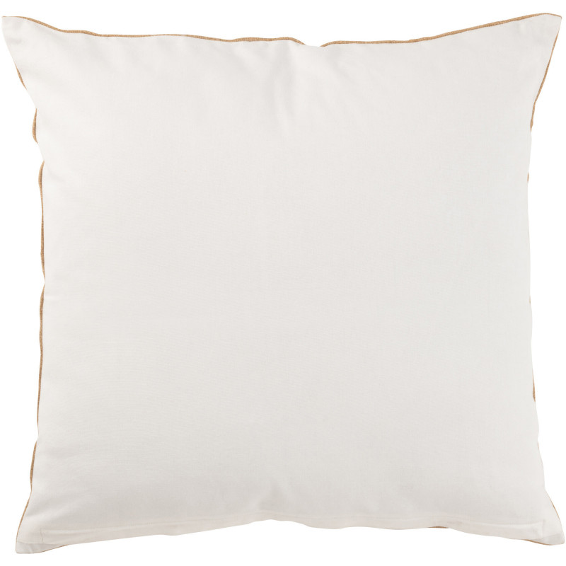 Coussin XL Carré Krombe 60x60 en Jute Beige Blanc Motif éléphant - 3