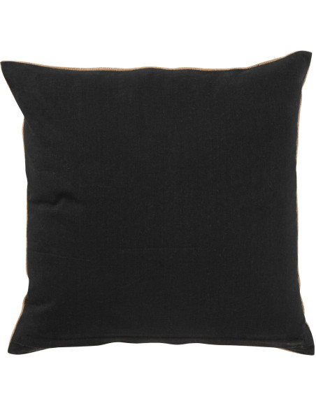Coussin Carré Krombe 45x45 en Jute Beige Noir Motif éléphant - 3