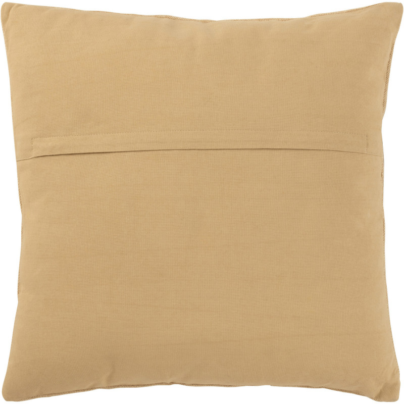 Coussin Carré Hantaya 45x45 en Coton Beige Motif brodé - 3