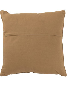 Coussin Carré Hantaya 45x45 en Coton Marron Motif brodé - 1 2