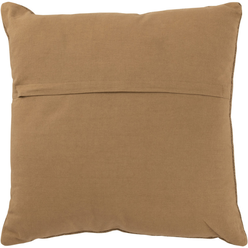Coussin Carré Hantaya 45x45 en Coton Marron Motif brodé - 2