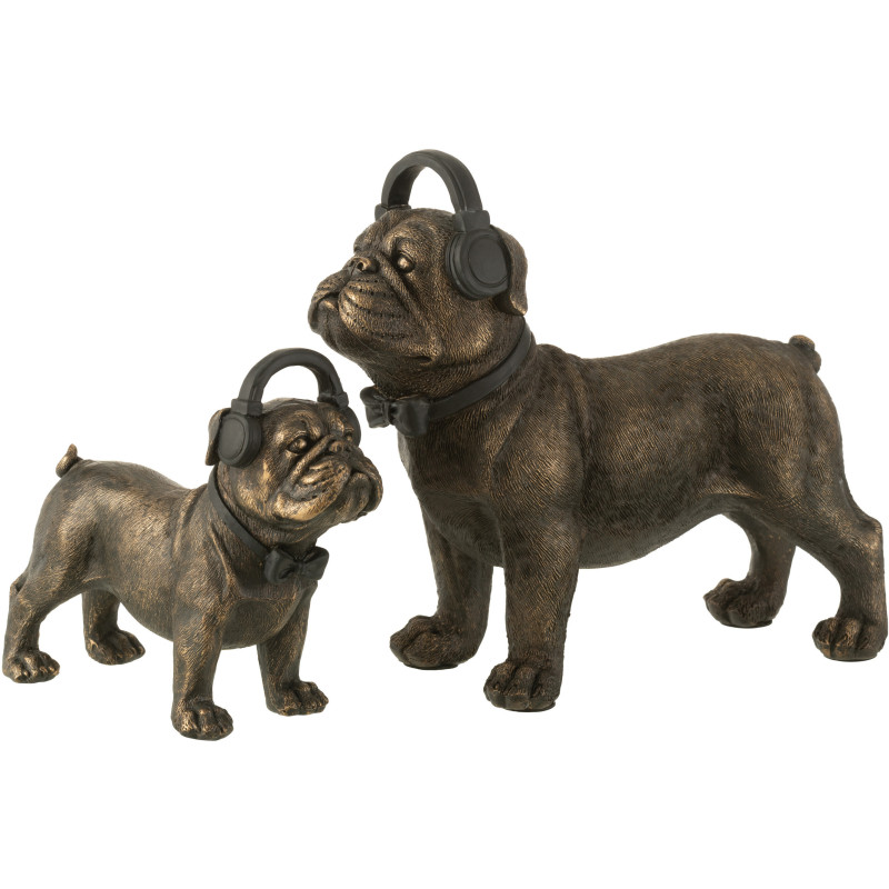 Statue déco XL Chien Rocky en Résine Bronze - 2