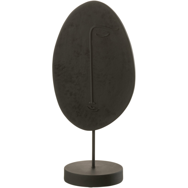 Décoration sur pied Masque Abstrait 45 cm Platoo en Résine Noir - 1