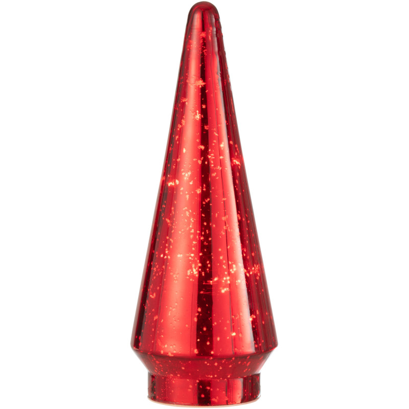 Sapin de Noël lumineux Led 30 cm en Verre Rouge - 1