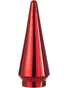 Sapin de Noël lumineux Led 30 cm en Verre Rouge - 2