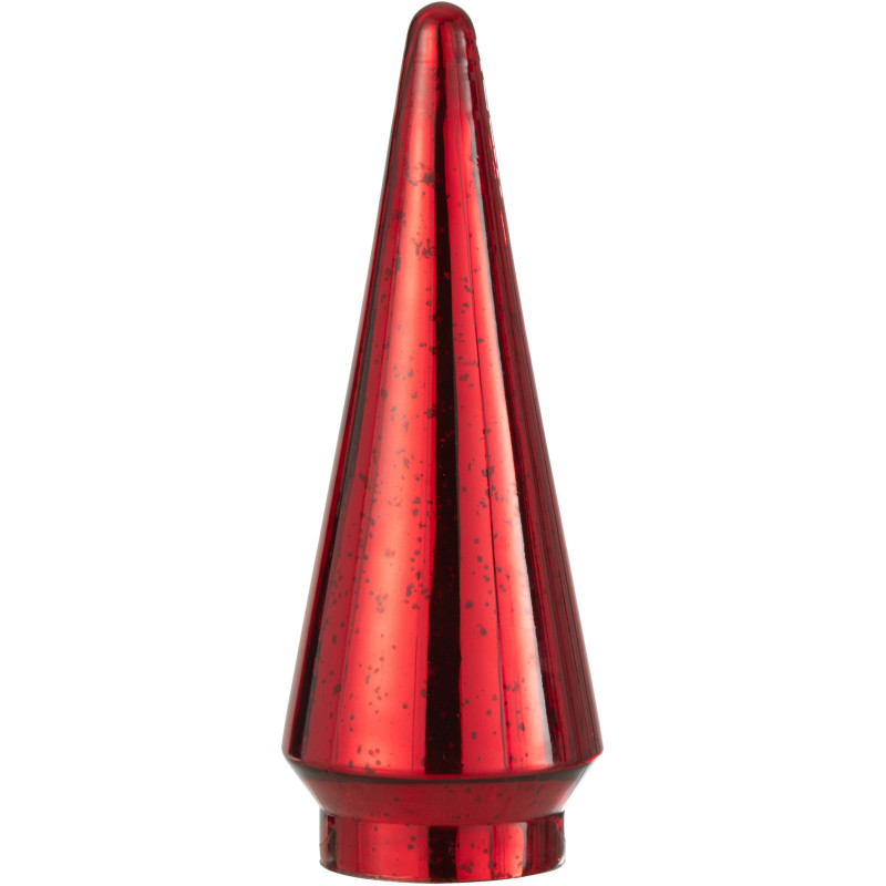Sapin de Noël lumineux Led 30 cm en Verre Rouge - 2