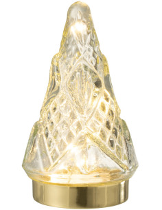 Sapin de Noël lumineux Led 15 cm en Verre Transparent - 1
